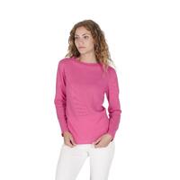 Crown of Edinburgh Cashmere Women&#39;s Cashmere Boatneck Sweater in Fuchsia - M