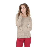 Crown of Edinburgh Cashmere Women&#39;s Beige Cashmere Crew Neck Jumper - 40 IT