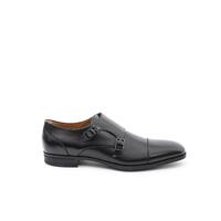 Hugo Boss Men&#39;s Black Calfskin Monk Strap Shoes in Black - 11 UK