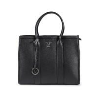 V Italia Black Tote Bag  V Italia Leather Tote Bag  Women's V Italia Black Tote Bag - One Size