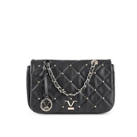 V Italia by VERSACE Chain Bag Black Leather - One Size
