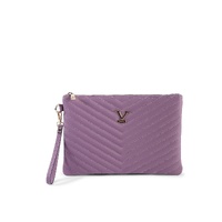 V Italia by Versace Quilted Clutch Bag Purple - One Size