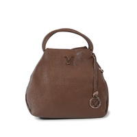 V Italia Leather Handbag for Women - Brown - One Size