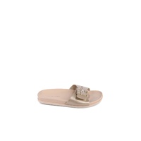 Leather Sandal with Gold Detailing - 37 EU