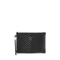 V Italia by Versace 1969 Quilted Leather Clutch - Black - One Size