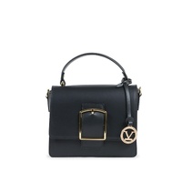 V Italia by Versace Black Leather Crossbody Bag - One Size