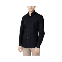 Calvin Klein Men's Black Cotton Shirt - 41 IT
