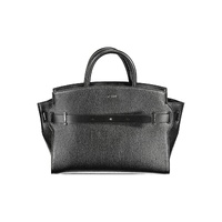 Calvin Klein Women's Chic Black Handbag with Contrasting Details - One Size