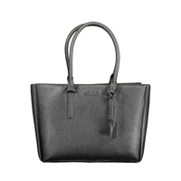 Calvin Klein Women's Elegant Black Shoulder Bag with Triple Compartts - One Size