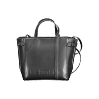 Calvin Klein Women's Elegant Black Two-Handle Recycled Polyester Bag - One Size