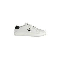 Calvin Klein Men's White Polyester Sneaker - 44 EU