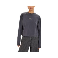 Calvin Klein Jeans Women&#39;s Gray Cotton Tops &amp; T-Shirt - 40 IT
