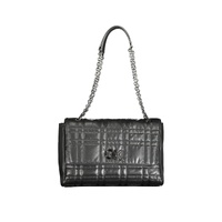Calvin Klein Women's Elegant Black Chain-Handle Bag with Twist Lock - One Size
