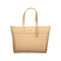 Calvin Klein Women's Beige Zip Closure Chic Shoulder Bag - One Size