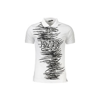 Cavalli Class Men's White Cotton Polo Shirt - XL