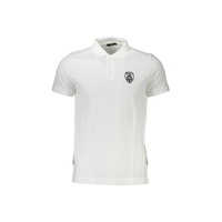 Cavalli Class Men's White Cotton Polo Shirt - XL