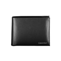 Calvin Klein Men's Black Leather Wallet - One Size