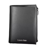 Calvin Klein Men's Black Leather Wallet - One Size