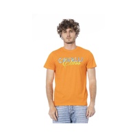 Cavalli Class Men's Orange Cotton T-Shirt - L