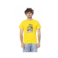 Cavalli Class Men's Yellow Cotton T-Shirt - M