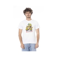Cavalli Class Men&#39;s White Cotton T-Shirt - L