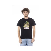 Cavalli Class Men's Black Cotton T-Shirt - L