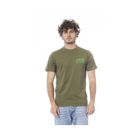 Cavalli Class Men&#39;s Green Cotton T-Shirt - L