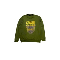 Cavalli Class Men's Green Polyester Sweater - M