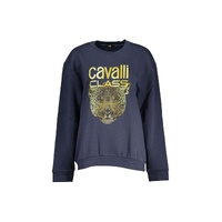 Cavalli Class Women's Blue Cotton Sweater - M