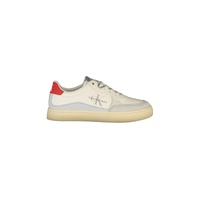 Calvin Klein Men's White Polyester Sneaker - 40 EU
