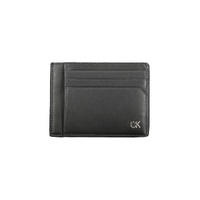 Calvin Klein Men's Black Leather Wallet - One Size