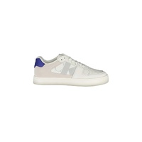 Calvin Klein Men's White Leather  Sneaker - 41 EU