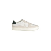 Calvin Klein Men's White Leather  Sneaker - 40 EU