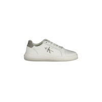Calvin Klein Men's White Polyester Sneaker - 46 EU