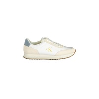 Calvin Klein Men's White Polyester Sneaker - 45 EU