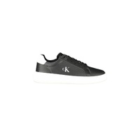 Calvin Klein Men&#39;s Black Leather  Sneaker - 44 EU