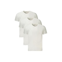 Calvin Klein Men's White Cotton  T-Shirt - L