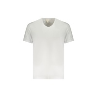 Calvin Klein Men's White Cotton  T-Shirt - L