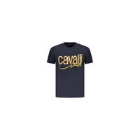 Cavalli Class Men&#39;s Blue Cotton  T-Shirt - XL