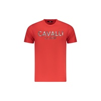 Cavalli Class Men's Red Cotton  T-Shirt - 2XL
