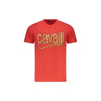 Cavalli Class Men&#39;s Red Cotton  T-Shirt - 2XL