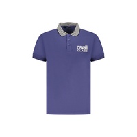 Cavalli Class Men&#39;s Blue Cotton Polo Shirt - L