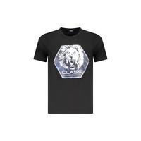 Cavalli Class Men&#39;s Black Cotton T-Shirt - M