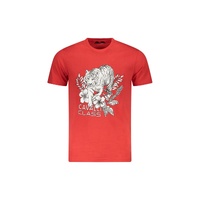 Cavalli Class Men's Red Cotton  T-Shirt - M