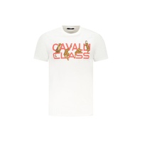 Cavalli Class Men's White Cotton T-Shirt - XL