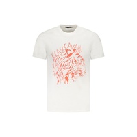 Cavalli Class Men&#39;s White Cotton T-Shirt - XL