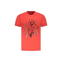 Cavalli Class Men&#39;s Red Cotton T-Shirt - M