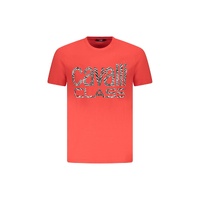 Cavalli Class Men's Red Cotton  T-Shirt - 2XL