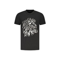 Cavalli Class Men&#39;s Black Cotton T-Shirt - L