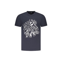 Cavalli Class Men's Blue Cotton  T-Shirt - 2XL